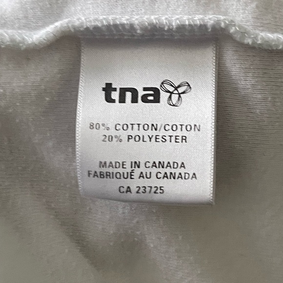 TNA Aritzia Cozy Fleece Perfect Banded Sweatpant White Terrycloth Vintage 2010 S - Picture 6 of 9